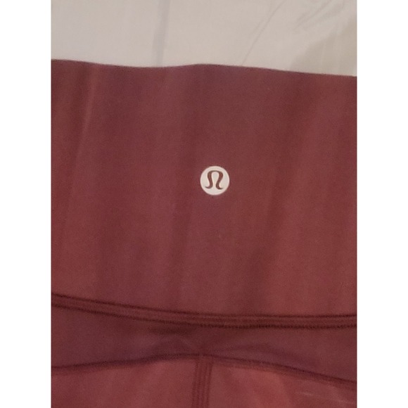 Lululemon Womens 8 Maroon Pants Compression Leggings Joggers Yoga Stretch - Picture 9 of 9